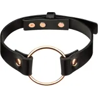 Rosy Gold - halsband - verstelbaar - zwart/roségoud