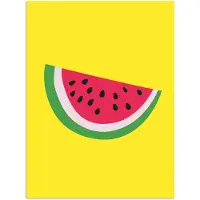 PosterMonkey Poster 60x80 cm - Fruit - Watermeloen - Geel - Posters - Kamer decoratie - Wanddecoratie woonkamer - Muurdecoratie slaapkamer