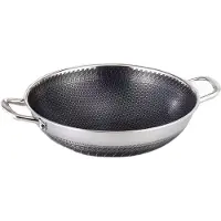 Cheffinger Wokpan met Deksel - 40cm - RVS - Honingraat - Inductie - XXL