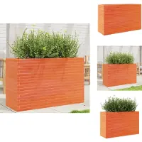vidaXL Plantenbak 110x40x68,5 cm massief grenenhout wasbruin