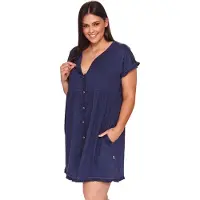 Doctor Nap Katoenen Nachthemd met Knoopjes Borstvoeding Bevallingsjurk Cosmos TCB.9600 42 / XL