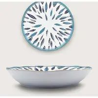 Arca Fish collection - Melamine salade/serveerschaal Ø40xH7.5cm – licht in gewicht – makkelijk stapelbaar – voor binnen en buiten