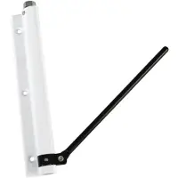AMIG Deursluiter wit met zwarte rvs arm