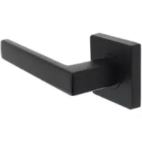 Intersteel Gatdeel links deurkruk Hera op vierkant rozet - mat zwart
