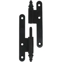 AMIG Paumellescharnier met vaaskop 110 x 55 x 3 mm rechts zwart