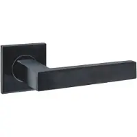 Intersteel deurkruk Q 05 op rozet vierkant verdekt 53x53x6mm - PVD zwart