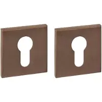Intersteel Set van 2 cilinderrozetten Tira vierkant brons 53x53mm