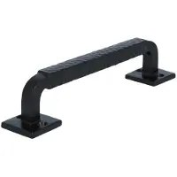 ODShop Greep geribbeld 184 mm ijzer zwart