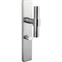 Lavuzo deurklink Pesaro rvs met rechthoekig schild WC63/8