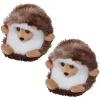 Nature Planet pluche kleine Egel knuffel - 2x - 13 cm - Dieren speelgoed knuffels cadeau - Knuffeldieren