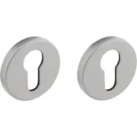 Intersteel Set Van 2 Cilinderrozetten Tira Rond Aluminium