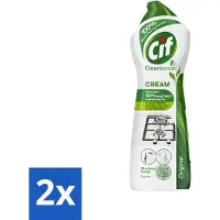 Cif - Schuurmiddel - Cream Original - Verwijdert Hardnekkig Vuil - 750ml - Voordeelverpakking - 2 stuks