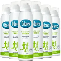 Odorex Natural Fresh Anti-Transpirant Deodorant Spray - 6x 150ml - Voordeelverpakking