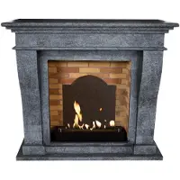 Xaralyn Bio-ethanol haard - Kreta BME-SBU - zwart natuursteen - 3 KW verwarming - haardombouw inclusief inbouwhaard - schouw