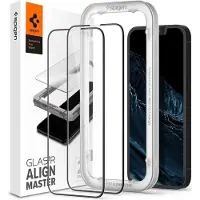Spigen Geschikt voor Apple iPhone 16e - AlignMaster - Screenprotector - 2 Stuks
