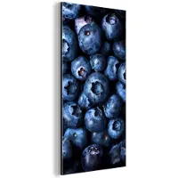 MuchoWow Aluminium schilderij 80x160 cm - Wanddecoratie metaal - Bessen - Blauw - Fruit - Metalen muurdecoratie woonkamer - Decoratie industrieel - Foto op dibond - Industriële accessoires slaapkamer