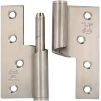 AMIG Oploopscharnier 100x88 mm links mat rvs
