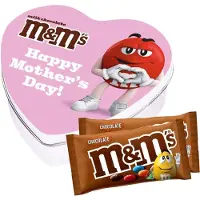 M&M's geschenkdoos hartje 'Happy Mother's Day!' met de smaak chocolade - Moederdag cadeau - 90g
