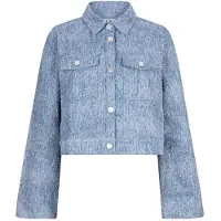Lofty Manner Jas Jacket Liona Qc47 415 Denim Blue Dames Maat - XS