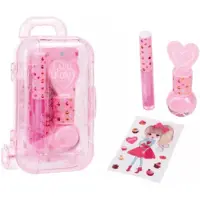 Create It! make-up trolley roze voor kinderen met lipgloss en nagellak.