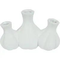 Countryfield Vaas Fabio Bulb geschakeld 3 aardew L26,5B13H17CM wit