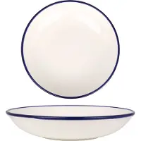 RINART Diepbord blue edge porselein 25 cm (1300cc) set van 6