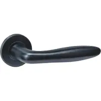 Intersteel Deurklink Q 03 Op Rond Rozet Zwart