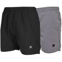 Donnay 2-Pack - Sport/Zwemshort (Toon) - Sportbroek - Heren - Black/Steel grey (670) - maat XL