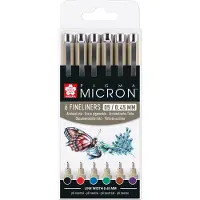 Sakura Pigma Micron 05 Etui met 6 Basic kleuren