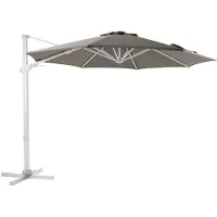 Axi Cyrus Premium Zweefparasol Ø 300cm Wit/taupe