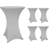 Lumaland bartafelhoes - Ø 70-75 cm - zilvergrijs - set van 5