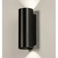 Lumidora Wandlamp 74952 - Voor buiten - DANNY OUT - 2 Lichts - GU10 - Zwart - Metaal - Buitenlamp - Badkamerlamp - IP65