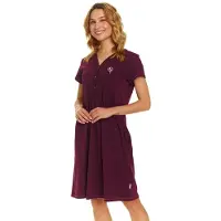 Doctor Nap Katoenen Nachthemd Borstvoeding Zwangerschap TB.5336 Burgundy 36 / S