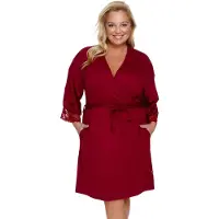 Doctor Nap Badjas Dames Kamerjas Viscose Burgundy Red SWW.7261 38 / M