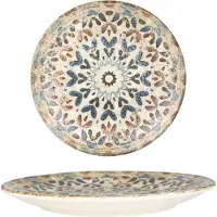 RINART Dessertbord aztec porselein 21 cm set van 6