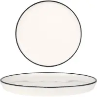 RINART Dinerbord black edge porselein 28 cm set van 6