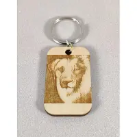 SWS Sleutelhanger Rhodesian Ridgeback / Leeuw - Berkenhout -5 Cm -