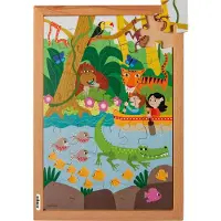 Educo Puzzel boven en onder 35 stukjes In de jungle -