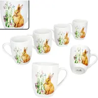 MamboCat Set van 6 OSTERFREUDE porseleinen koffiemokken 6 personen