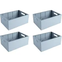 Sunware Sigma Home vouwkrat 13L - Set van 4 - 17.5x12.5x7 cm - Blauw