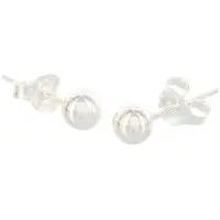Karma Oorbellen Ball 4 mm Zilver
