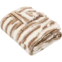FÉÉRIC LIGHTS AND CHRISTMAS Plaid superzacht - 130x180cm - Beige/Wit