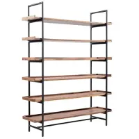 Tower Living Taviano wall rack 6 shelves 140x40x180 (Naturel, 140x180x40cm)