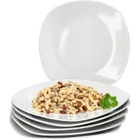 MamboCat Set van 6 LOTTA dinerborden wit porselein 25,2cm