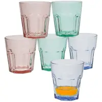 Gerimport Waterglazen/drinkglazen Everest - 12x stuks - transparant kleurenmix - 300 ml