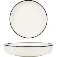 RINART Kommetje black edge porselein 19 cm set van 6