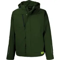TMG KULT WORKER SOFTSHELL WINTER Softshell Werkjas HEREN Veiligheidsjas Groen - Winddicht - 3M Reflecterend - Wintervoering