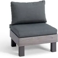 Keter Signature Elements Tuinstoel - met groene kussens - Cappuccino/Ashwood