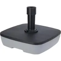 HIXA Parasolvoet - 25L - Donkergrijs - Parasolhouder - met Wieltjes - Vierkant - Terras - Tuin - Voet voor Parasol
