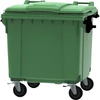 ESE Afvalcontainer 1100 liter groen 4 wielen